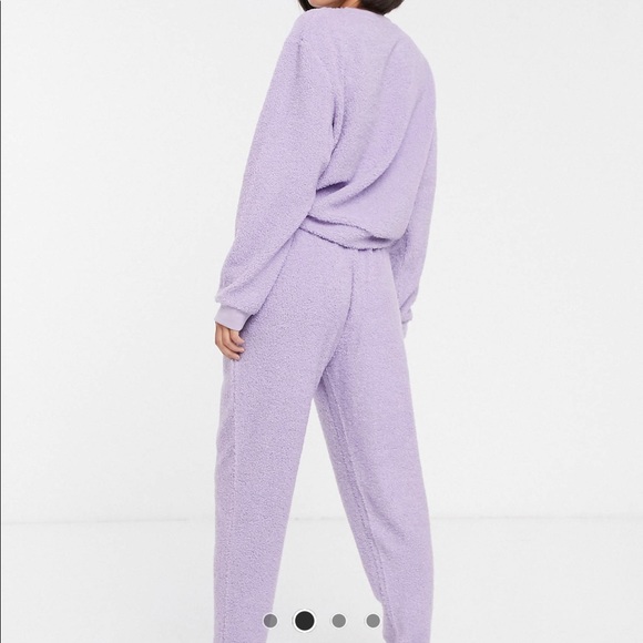 ASOS Lilac Fleece Lounge Set - Picture 2 of 9